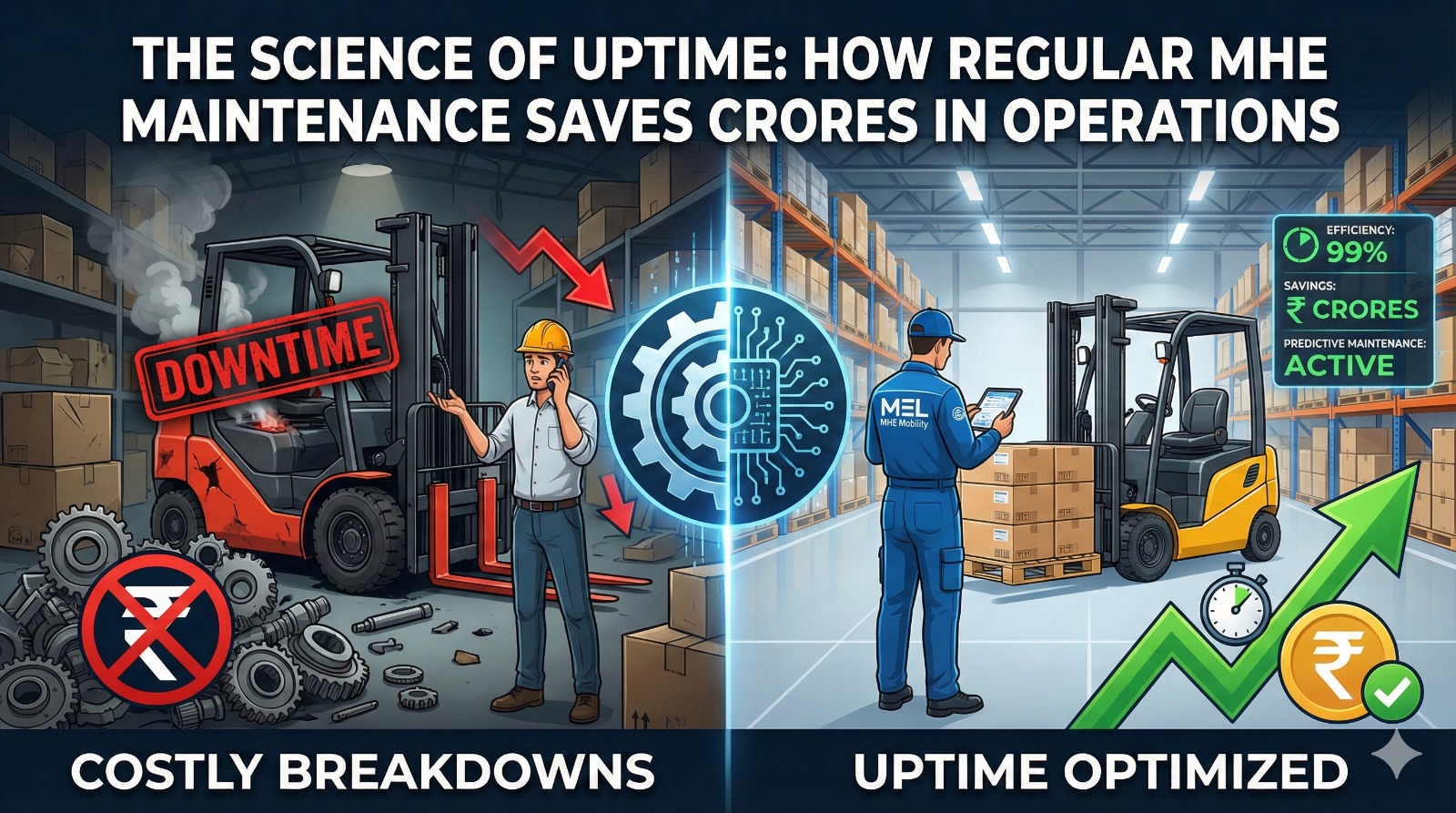 The Science of Uptime: How Regular MHE Maintenance Saves Crores in Operations